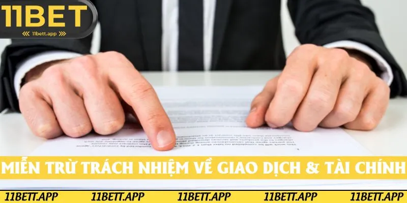 Các chính sách miễn trừ trách nhiệm về giao dịch & tài chính